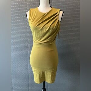 Open Edit Sleeveless Draped Mini Dress